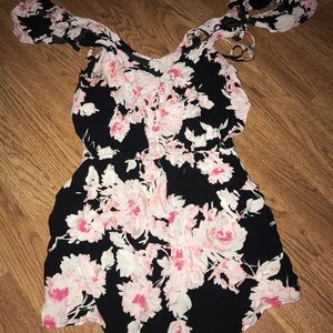 Off The Shoulder Floral Romper